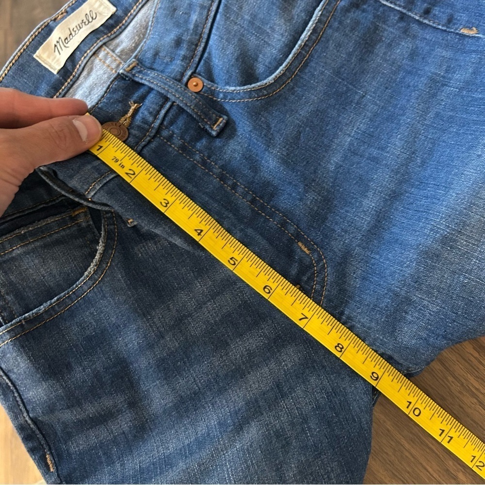 💕 Madewell 9” MID-RISE SKINNY Classic Blue Women's Jeans 25x29 - Picture 10 of 13